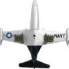 Grumman F9F F 9 Panther Cougar Aircraft Blue Tail Fly United States Navy 1/100 Diecast Model Airplane Postage Stamp PS5393-3