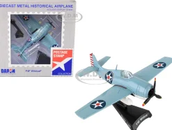Grumman F4F Wildcat Aircraft United States Navy 1/87 HO Diecast Model Airplane Postage Stamp PS5351-2