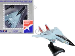 Grumman F 14 Tomcat Fighter Aircraft VF 31 Tomcatters United States Navy 1/160 Diecast Model Airplane Postage Stamp PS5383-5