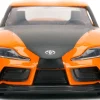 Han's Mazda RX-7 Orange Metallic Matt Black Toyota GR Supra Orange Metallic Black Hood Set 2 pieces Fast & Furious Series 1/32 Diecast Model Cars Jada 32910