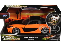 Han's Mazda RX-7 RHD (Right Hand Drive) Orange Metallic and Black 