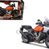 2021 Harley Davidson Pan America 1250 Motorcycle Orange and Black "H-D Custom" 1/12 Diecast Model by Maisto