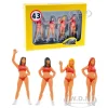 Hawaiian Tropic Girls Set of 4 Figurines 1/43 Model Cars Le Mans Miniatures 43003M