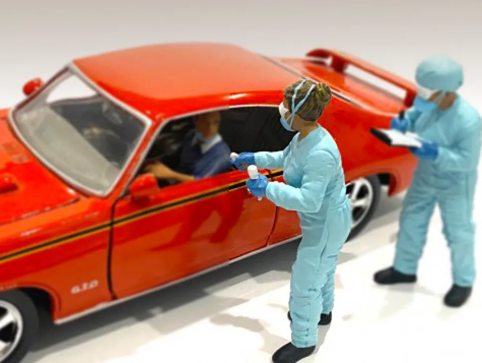 Hazmat Crew Figurine II 1/18 Scale Models American Diorama 76268