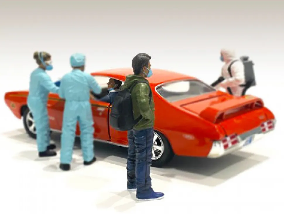 Hazmat Crew 6 piece Figurine Set 1/24 Scale Models American Diorama 76367 76368 76369 76370 76371 76372
