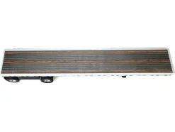 High Boy Spread Axle Flatbed Trailer White 1/87 (HO) Plastic Model Car by HO Logistics