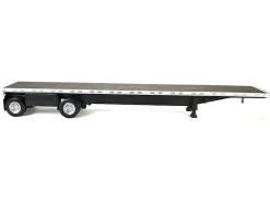 High Boy Spread Axle Flatbed Trailer White 1/87 (HO) Plastic Model Car by HO Logistics