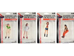 Hip Hop Girls 4 Piece Figure Set for 1/18 Scale Models American Diorama 18101-18102-18103-18104