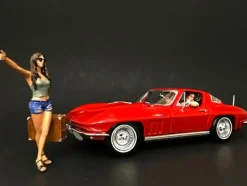 Hitchhiker 2 piece Figurine Set Green Shirt for 1/24 Scale Models American Diorama 23996G