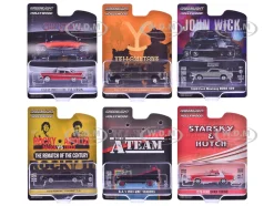 Hollywood Greatest Hits (2024) Set of 6 pieces 1/64 Diecast Model Cars by Greenlight