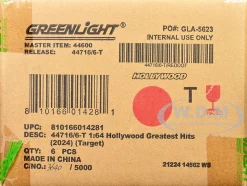 Hollywood Greatest Hits (2024) Set of 6 pieces 1/64 Diecast Model Cars by Greenlight