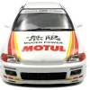 1991 Honda Civic (EG6) RHD (Right Hand Drive) "Mugen Racing" White with Stripes 1/18 Diecast Model Car by Solido