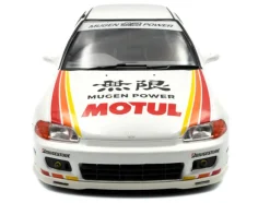 1991 Honda Civic (EG6) RHD (Right Hand Drive) "Mugen Racing" White with Stripes 1/18 Diecast Model Car by Solido