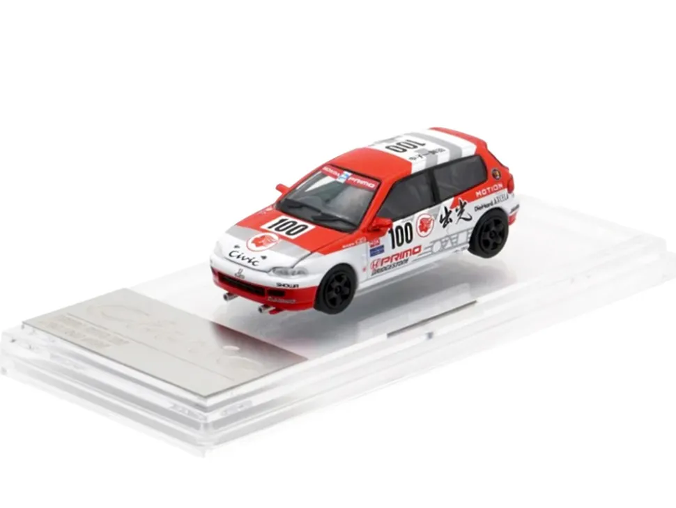 Honda Civic EG6 RHD (Right Hand Drive) #100 Osamu Nakako - Hideki Okada "Mugen Honda" "Japanese Touring Car Championship" (1993) 1/64 Diecast Model Car by BM Creations