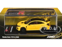 Honda Civic Type R (FK8) RHD (Right Hand Drive) Yellow with Black Top 1/64 Diecast Model Car by Inno Models
