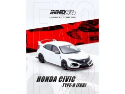Honda Civic Type R (FK8) RHD (Right Hand Drive) White 1/64 Diecast Model Car by Inno Models