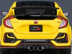 2021 Honda Civic Type R FK8 RHD Right Hand Drive Sunlight Yellow Limited Edition 1/18 Model Car Autoart 73225