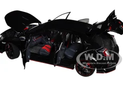 2021 Honda Civic Type R FK8 RHD Right Hand Drive Crystal Black Pearl 1/18 Model Car Autoart 73222