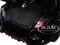 2021 Honda Civic Type R FK8 RHD Right Hand Drive Crystal Black Pearl 1/18 Model Car Autoart 73222