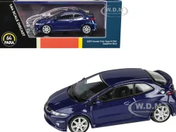 2007 Honda Civic Type R FN2 Sapphire Blue Metallic 1/64 Diecast Model Car Paragon Models PA-55396