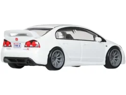 2007 Honda Civic Type R RHD (Right Hand Drive) White "Ronin Run II" Series Diecast Model Car by Hot Wheels