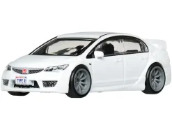 2007 Honda Civic Type R RHD (Right Hand Drive) White "Ronin Run II" Series Diecast Model Car by Hot Wheels