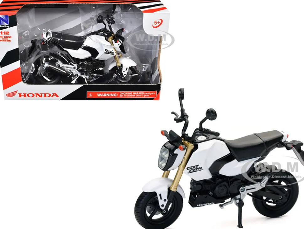 Honda GROM Motorcycle White 1/12 Diecast Model by New Ray