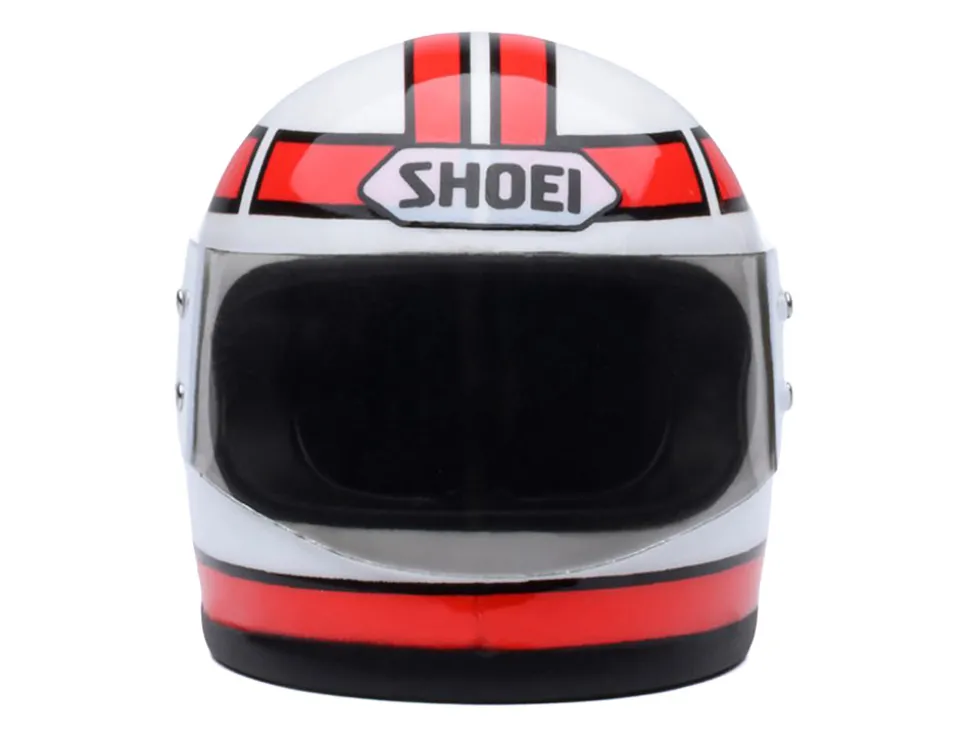 Honda NSR500 WGP500 Motorcycle #56 Red and White with Helmet "Baribari Legend" (1986) OVA 1/12 Model by Autoart