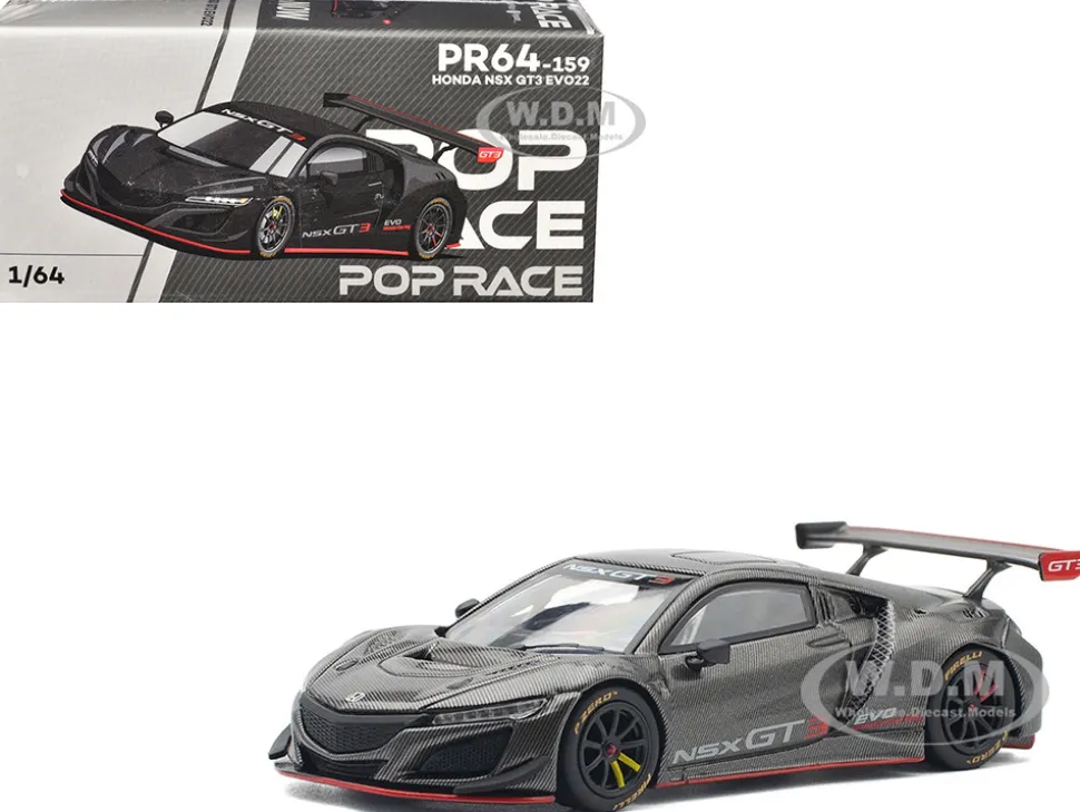 Honda NSX GT3 EVO22 Carbon Edition 1/64 Diecast Model Car by Pop Race