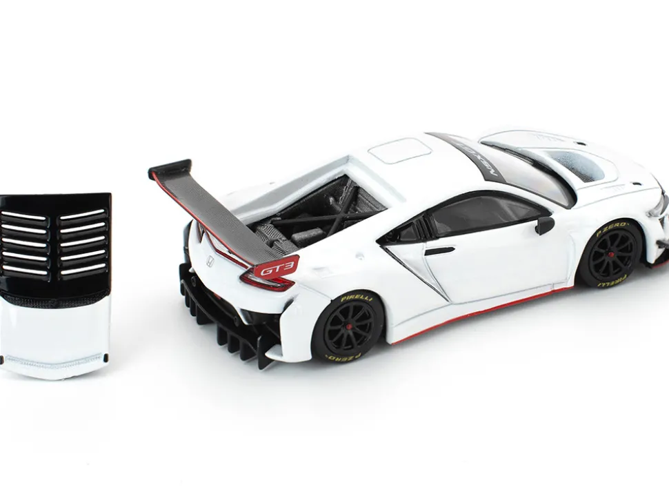 Honda NSX GT3 EVO22 White 1/64 Diecast Model Car by Pop Race