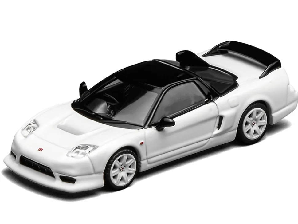 Honda NSX-R GT RHD (Right Hand Drive) Championship White with Black Top "Intern 64" Series 1/64 Diecast Model Car by MotorHelix