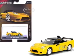 1995 Honda NSX-R GT RHD (Right Hand Drive) Yellow with Black Top "Collection" Series 1/64 Diecast Model Car by Majorette