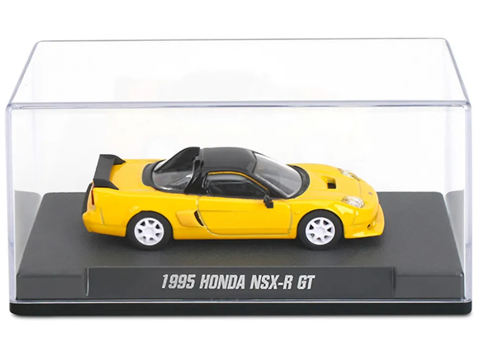1995 Honda NSX-R GT RHD (Right Hand Drive) Yellow with Black Top "Collection" Series 1/64 Diecast Model Car by Majorette