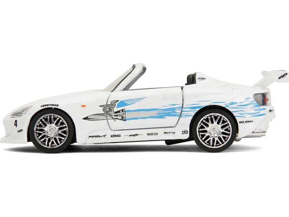 2001 Honda S2000 Convertible White with Graphics "Fast & Furious Remix - 25th Anniversary" Series 1/32 Diecast Model Car by Jada