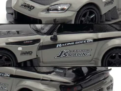 Honda S2000 RHD (Right Hand Drive) "J's Racing" Gray with Carbon Hood and Top "Hong Kong Toycar Salon 2025 Event Edition" 1/64 Diecast Model Car by Inno Models