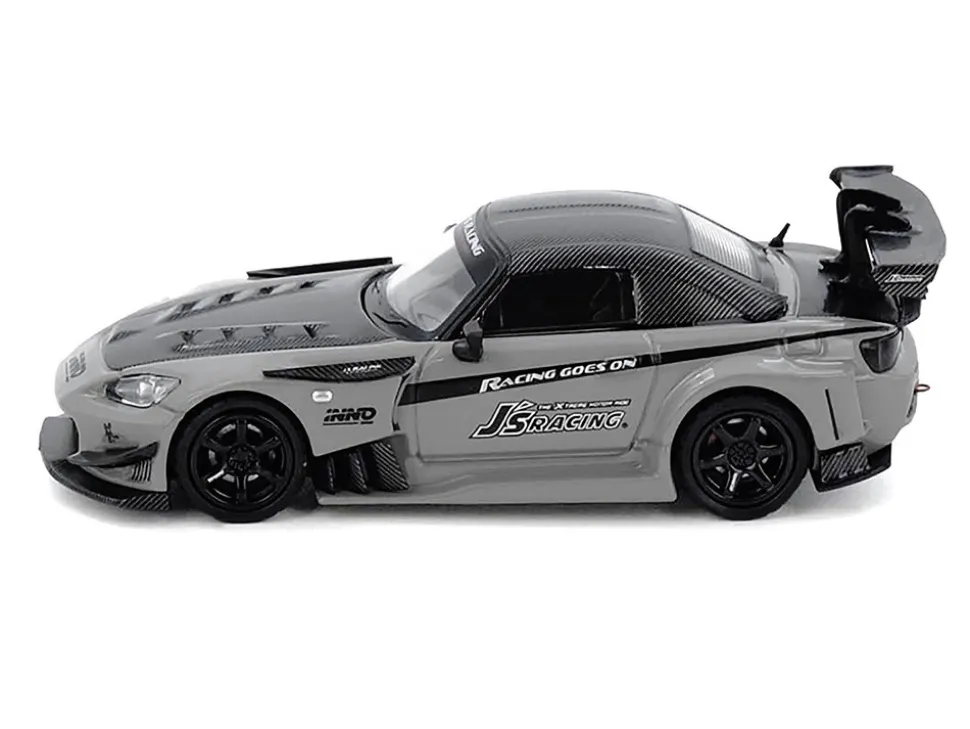 Honda S2000 RHD (Right Hand Drive) "J's Racing" Gray with Carbon Hood and Top "Hong Kong Toycar Salon 2025 Event Edition" 1/64 Diecast Model Car by Inno Models