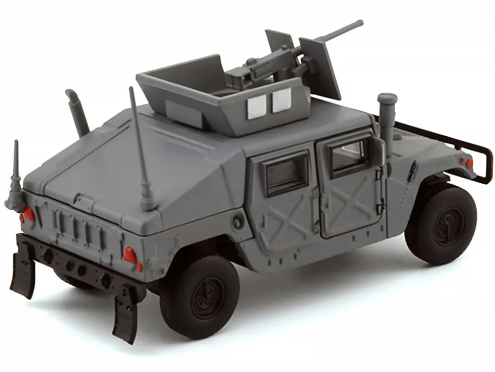 HUMVEE 4-CT Military Vehicle Matt Gray with Alternative Tops 1/64 Diecast Model Car by BM Creations