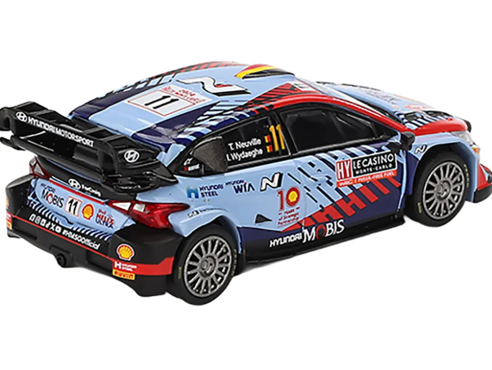 Hyundai i20 N Rally1 Hybrid #11 Thierry Neuville - Martijn Wydaeghe Winner "Rallye Monte-Carlo" (2024) Limited Edition 1/64 Diecast Model Car by Mini GT