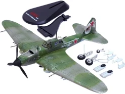 Ilyushin IL 2M3 Sturmovik Aircraft Green Camouflage Double Hero of the Soviet Union Ivan Pavlov Soviet Air Force 1/72 Diecast Model Airplane Legion LEG-14629LA