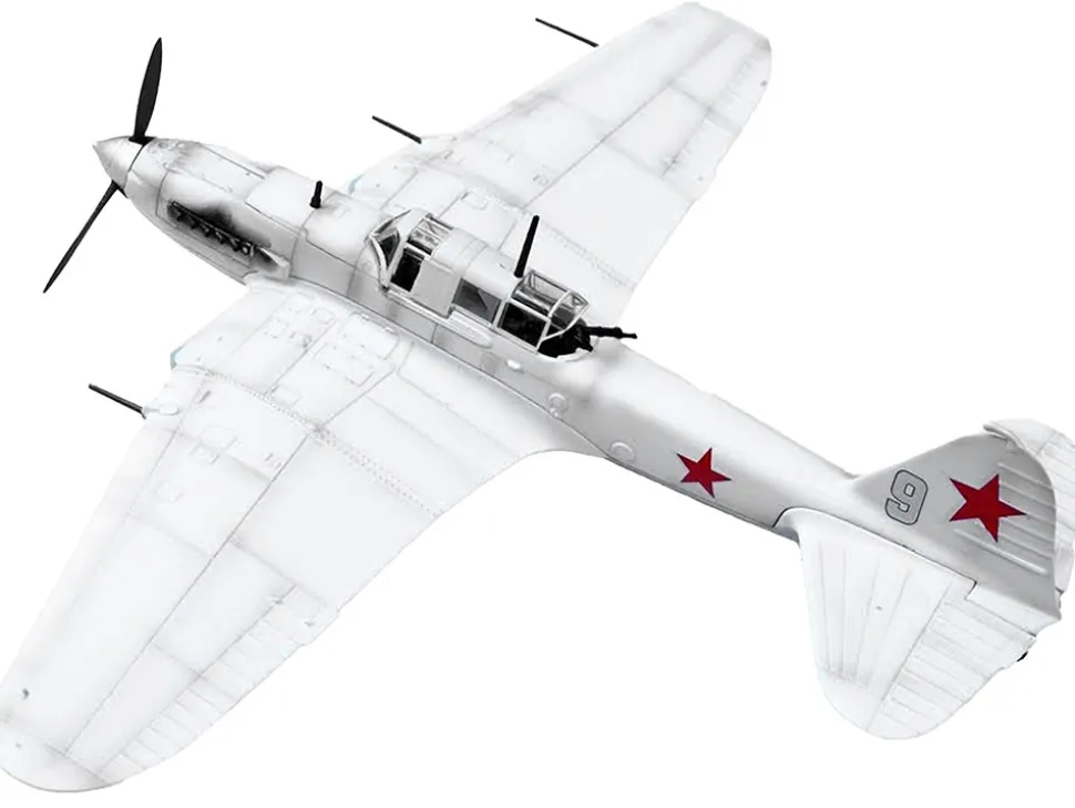 Ilyushin IL 2 Shturmovik Aircraft White 3rd Squadron 505th Air Assault Regiment 226th Air Assault Division Battle of Stalingrad 1942 Soviet Air Force 1/72 Diecast Model Airplane Legion LEG-14629LE