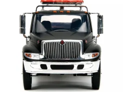 International DuraStar 4400 Flatbed Tow Truck Matt Black 1/24 Diecast Model Car by Jada