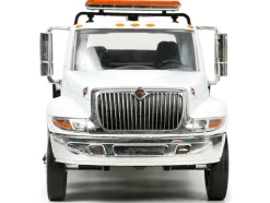 International DuraStar 4400 Flatbed Tow Truck White 1/24 Diecast Model Jada 34040