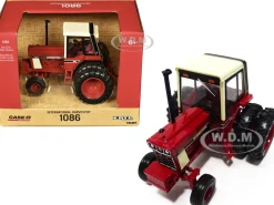 International Harvester 1086 Tractor Red with Cream Top and Dual Wheels "Case IH Agriculture" Series 1/32 Diecast Model by ERTL TOMY