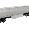 International LoneStar Sleeper Cab Silver with 53' Reefer Refrigerated Chrome Plated Van Trailer Transport Series 1/50 Diecast Model Diecast Masters 71043