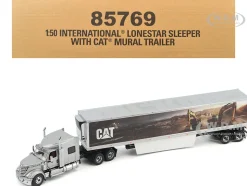 International Lonestar Truck with Sleeper Silver Metallic with
