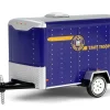 2001 Jeep Cherokee "New York State Police" Blue with Yellow Stripes and Small Cargo Trailer "Hot Pursuit Hitch & Tow" Series 1 1/64 Diecast Model Cars by Greenlight