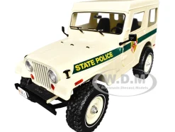 1983 Jeep CJ-5 Cream Hardtop Maryland State Police "Artisan Collection" 1/18 Diecast Model Car Greenlight 19124