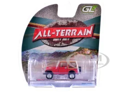1980 Jeep CJ-7 Laredo Red with Tan Top "All Terrain" Series 17 1/64 Diecast Model Car by Greenlight
