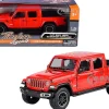 2021 Jeep Gladiator Overland Closed Top Pickup Truck Red 1/24 1/27 Diecast Model Car Motormax 79365