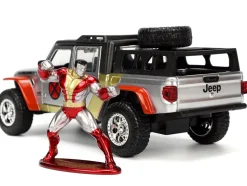 2020 Jeep Gladiator Pickup Truck Silver Colossus Diecast Figurine X-Men Marvel Hollywood Rides Series 1/32 Diecast Model Car Jada 33363